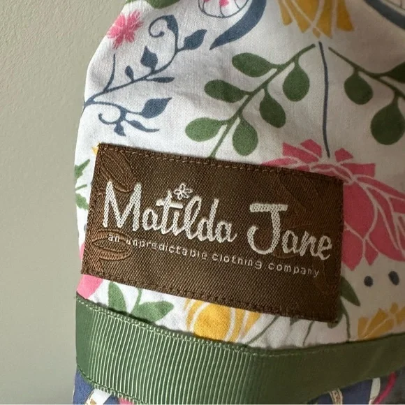 Matilda Jane 6 Choose Your Own Path Gold Star Pencil Dress Mustard Yellow Floral - Picture 8 of 10